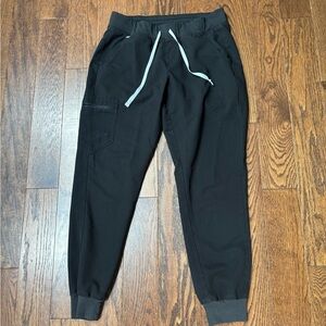Figs Black Jogger Pants with Drawstring